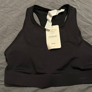NWT Black Fabletics trinity high impact sports bra, large